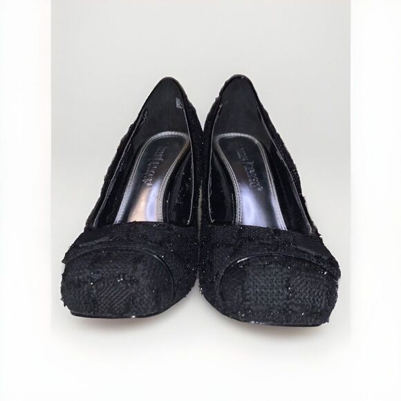 White House Black Market Edison Sparkle Button Square Toe Stiletto Heels 8.5M - Picture 8 of 14